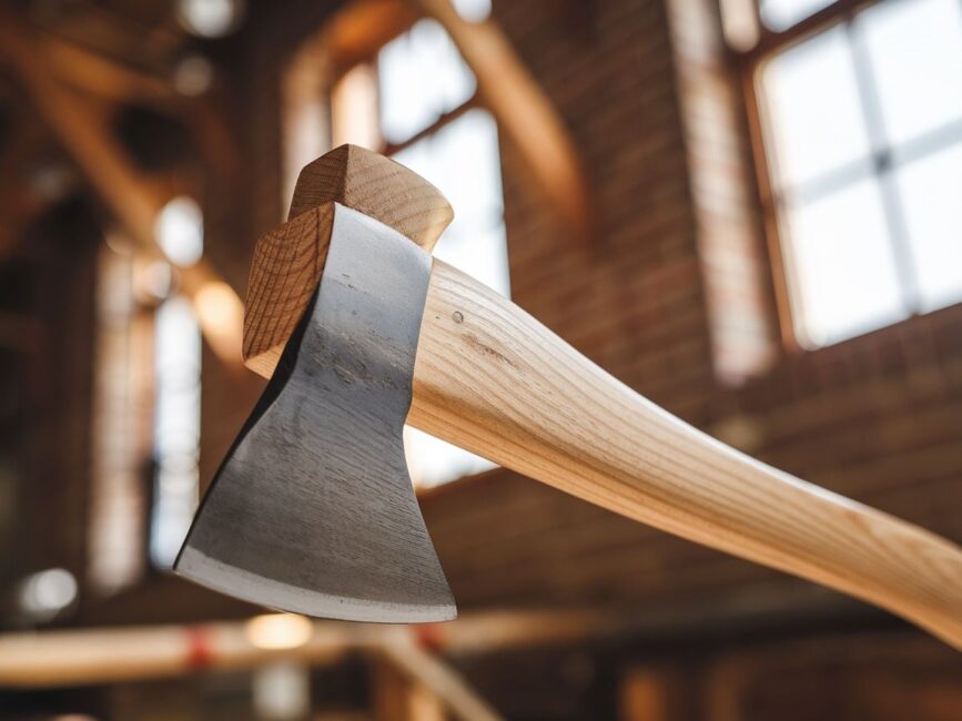 Trzonek siekiery wykonany z drewna hikorowego